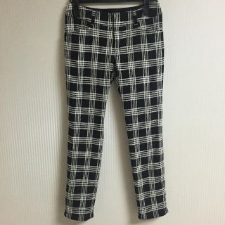 アプワイザーリッシェ(Apuweiser-riche)のアプワイザー♡チェックストレッチパンツ(クロップドパンツ)