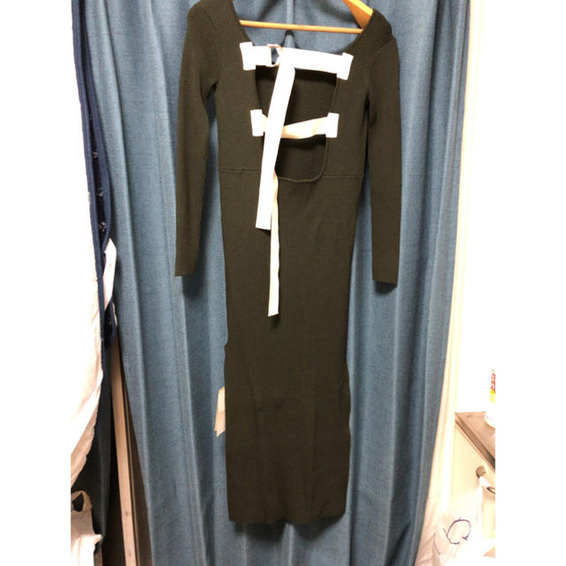 Leinwande Back Belted Knit Dress ニットドレス 専門ショップ