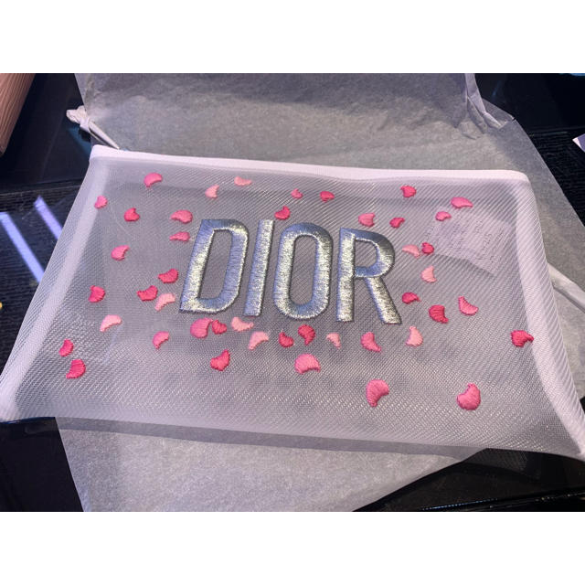 Christian Dior(クリスチャンディオール)の【店舗限定】ディオール 2020バレンタイン ノベルティポーチ メッシュ レディースのファッション小物(ポーチ)の商品写真