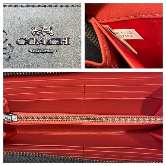 COACH(コーチ)のプレゼントにも❤️新品コーチ ゴージャス感❗️高級カーフレザー×スタッズ 長財布 レディースのファッション小物(財布)の商品写真