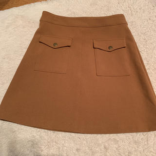 エイチアンドエイチ(H&H)の台形スカート キャメル　h&m サイズ36(ミニスカート)