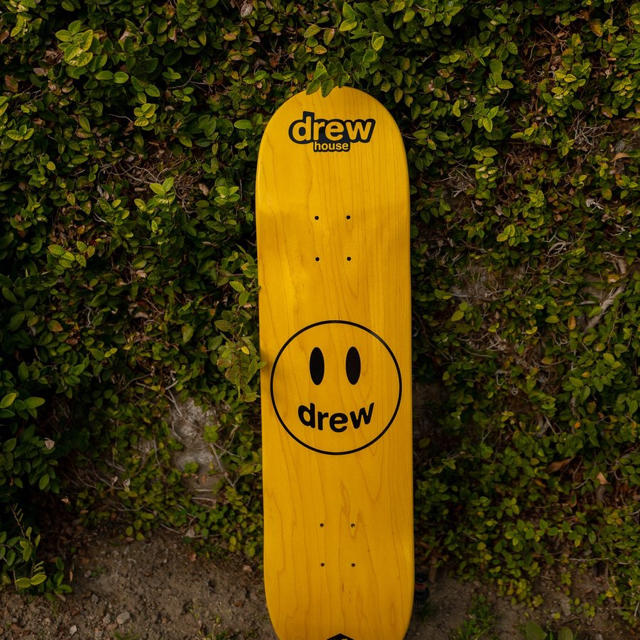 drew house MascotSkateDeck GoldenYellow