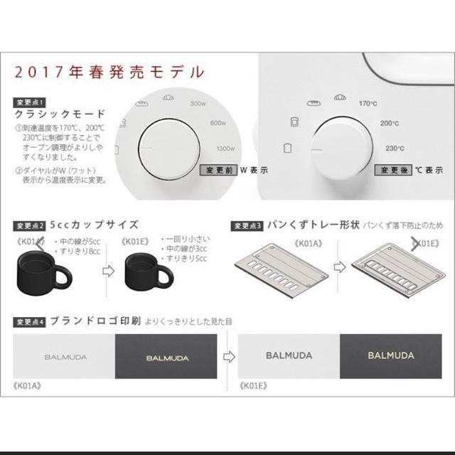 BALMUDA(バルミューダ)のバルミューダ ザ・トースターBALMUDA The Toaster 限定 グレー スマホ/家電/カメラの調理家電(調理機器)の商品写真