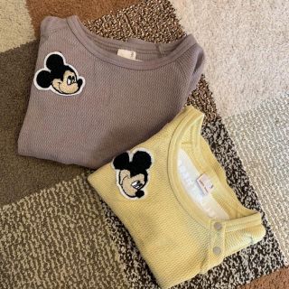 プティマイン(petit main)のお値下げ◎MickeyサガラTシャツ　2枚セット(Ｔシャツ)