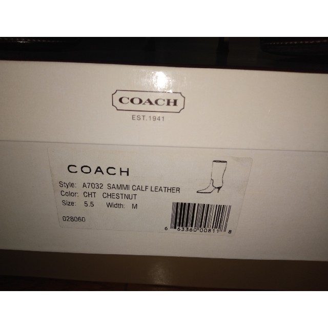 COACH(コーチ)のコーチ COACH ショートブーツ 5 1/2 レザー ダークブラウン レディースの靴/シューズ(ブーツ)の商品写真