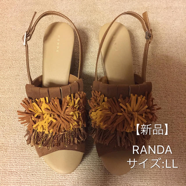 【新品】RANDA.キャメル サンダル/箱なし