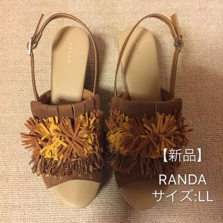 ランダ(RANDA)の【新品】RANDA.キャメル サンダル/箱なし(サンダル)