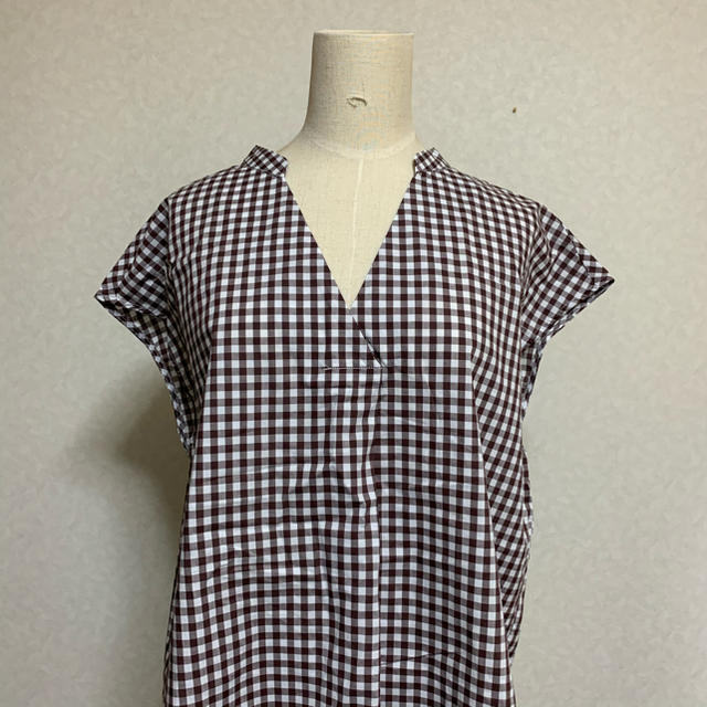 GU(ジーユー)のGU♡ギンガムチェックブラウス レディースのトップス(シャツ/ブラウス(半袖/袖なし))の商品写真