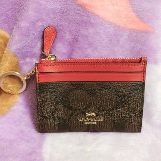 コーチ(COACH)の新品COACH キーリング付きパスケース (コインケース)