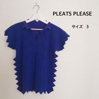 プリーツプリーズイッセイミヤケ(PLEATS PLEASE ISSEY MIYAKE)のPLEATS PLEASE プリーツプリーズ　ブルー　トップス(カットソー(半袖/袖なし))