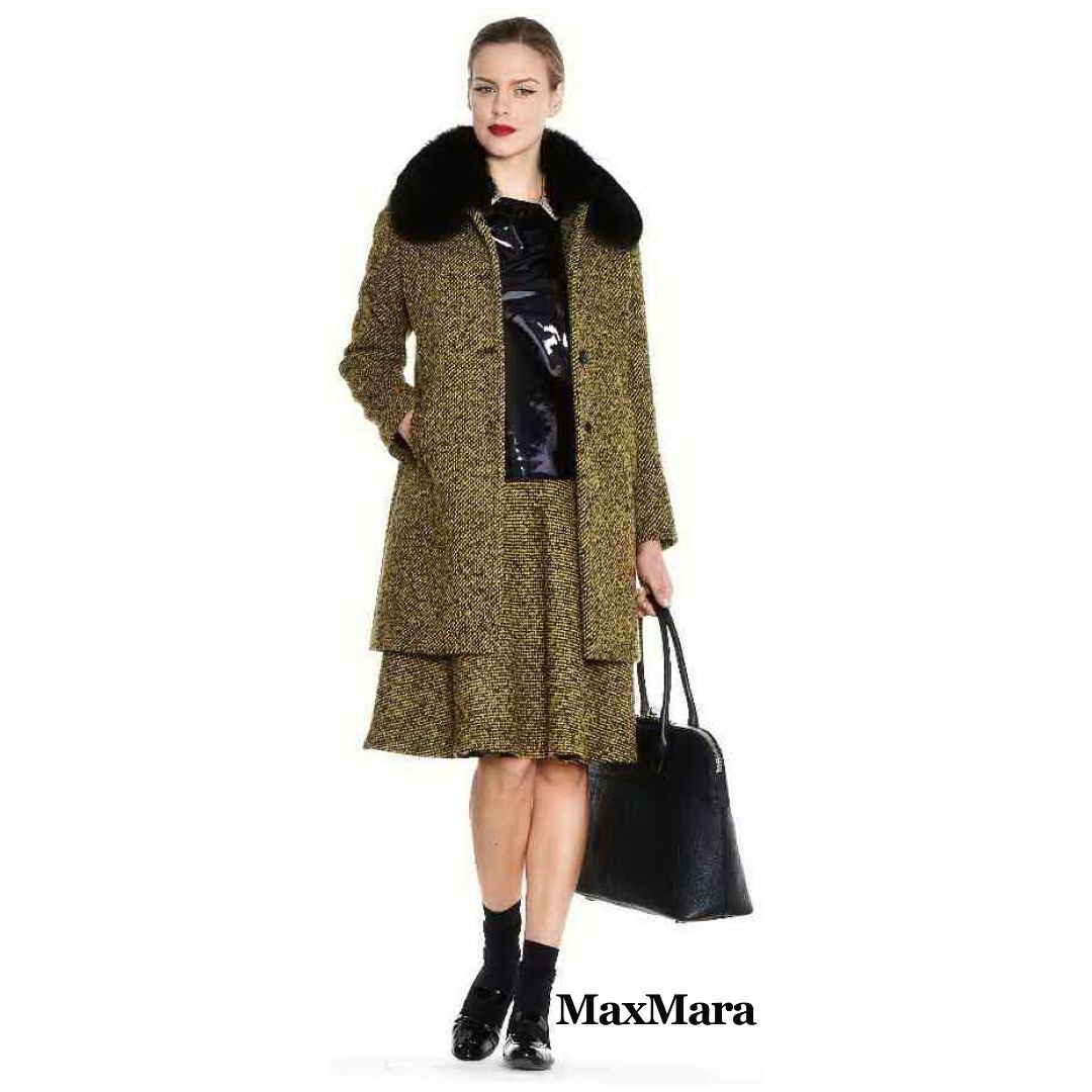 Max Mara(マックスマーラ)のマックスマーラ ツイードスカート イエロー レディースのスカート(ひざ丈スカート)の商品写真