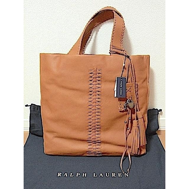 Ralph Lauren(ラルフローレン)のRALPH LAUREN 【USED/未使用】 レザー トート バッグ ★牛革 レディースのバッグ(トートバッグ)の商品写真