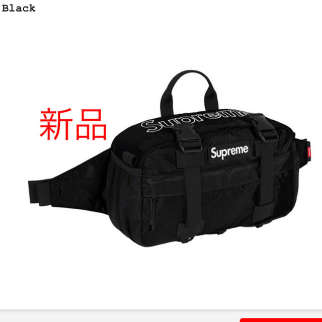 【未使用】19FW Supreme Waist Bag 黒