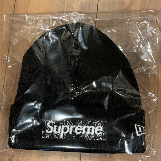 Supreme 19AW Box Logo beanie BLACKメンズ