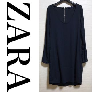 ザラ(ZARA)のみかん様専用◼▪️ ZARA Trf ▪️  Navyワンピース M ▪️◼(ミニワンピース)