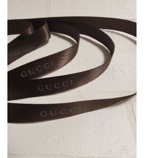 【GUCCI】のリボン【全長約：1m45cm✕幅約：1.5cm】(ショップ袋)