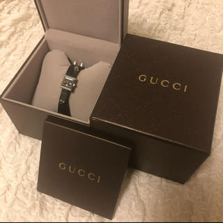 グッチ(Gucci)のシュクル様専用　GUCCI グッチ 腕時計 レザー ブラック YA128520(腕時計)