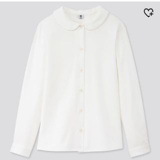 ユニクロ(UNIQLO)のUNIQLO エアリズム 長袖ブラウス 110(ブラウス)