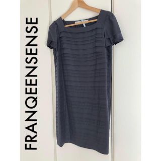 フランクウィーンセンス(FRANQUEENSENSE)の☆美品☆フランクウィーンセンス　シルクティアードドレス(ミディアムドレス)