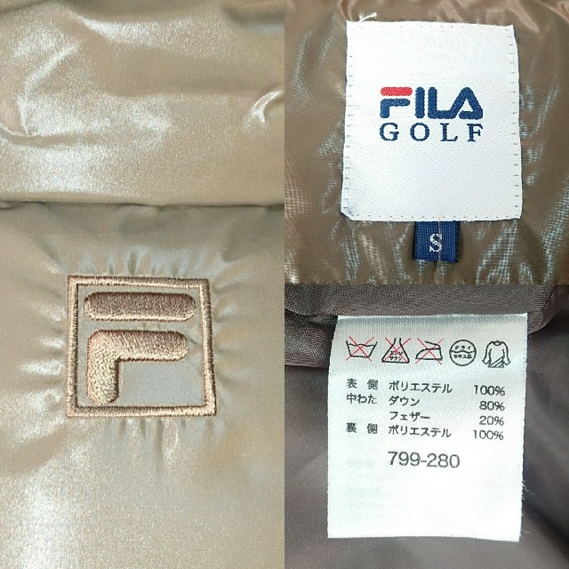 FILA(フィラ)の美品 FILA GOLF ダウンコート ダウンジャケット ロング丈 カーキ S レディースのジャケット/アウター(ダウンコート)の商品写真