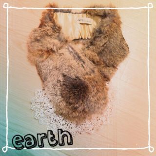 アースミュージックアンドエコロジー(earth music & ecology)のearth☆ファーティペット(マフラー/ショール)