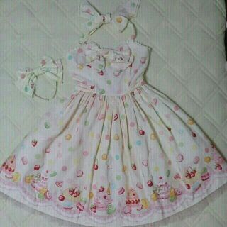 アンジェリックプリティー(Angelic Pretty)のプリティ マカロンJSKカチュ他おまけ付(ひざ丈ワンピース)