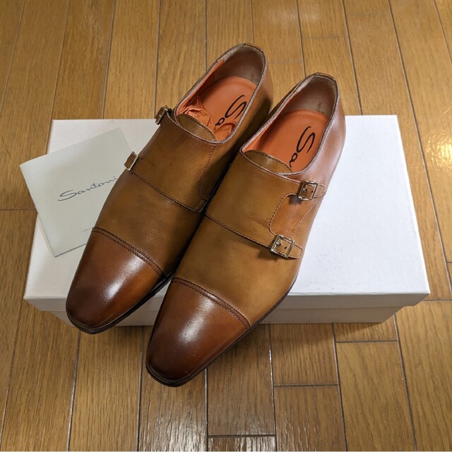 Santoni - Santoni ダブルモンクストラップ 5 ブラウン サントーニ 茶