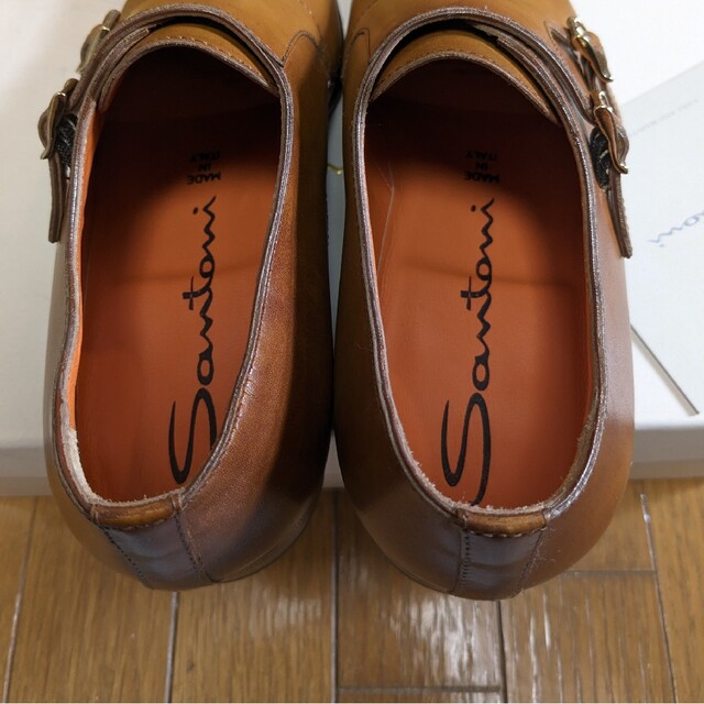 Santoni - Santoni ダブルモンクストラップ 5 ブラウン サントーニ 茶