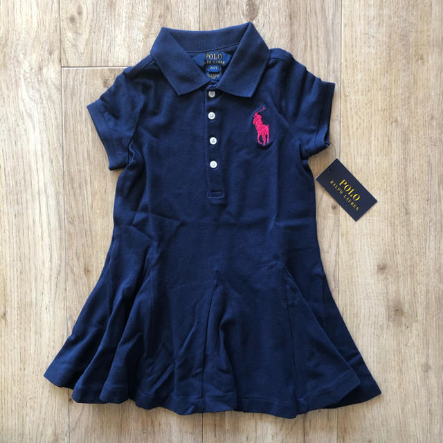 Ralph Lauren(ラルフローレン)のビッグポニー　ワンピース　ネイビー キッズ/ベビー/マタニティのキッズ服女の子用(90cm~)(ワンピース)の商品写真