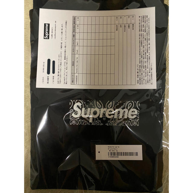 Tシャツ/カットソー(半袖/袖なし)Supreme Bandana Box Logo Tee Black Small