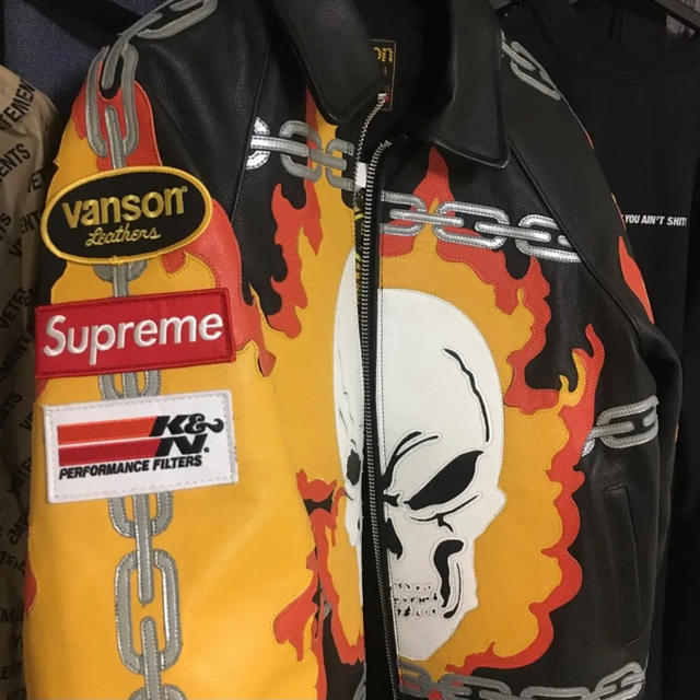 Supreme - Supreme Vanson ghost riders 黒の通販 by SOL's shop｜シュプリームならラクマ