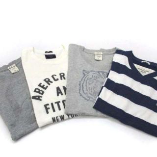 アバクロンビーアンドフィッチ(Abercrombie&Fitch)の※ ♪ アバクロ 半袖 Tシャツ 4枚セット S ボーダー タイガー ワッペン(Tシャツ/カットソー(半袖/袖なし))