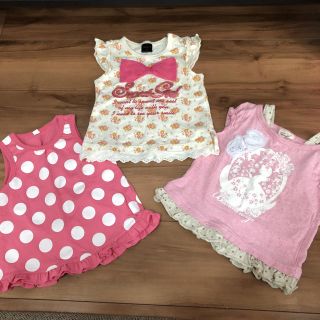 タンクトップ＆Tシャツ3枚セット☆女の子　90(Tシャツ/カットソー)