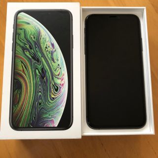 アイフォーン(iPhone)のiPhoneXS 256GB シムフリー スペースグレイ 美品 バッテリー89%(スマートフォン本体)