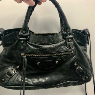 バレンシアガバッグ(BALENCIAGA BAG)のBALENCIAGAバレンシアガ　トートバック　レザー本革　黒　イタリア製(トートバッグ)