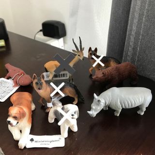 動物(イヌ、クマ、サイ)フィギュアMiniatureplanet(フィギュア)