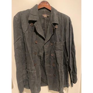 ラルフローレン(Ralph Lauren)のラルフ RRL ジャケット ダブル 麻 黒(テーラードジャケット)