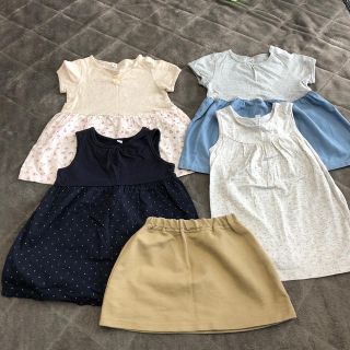 ムジルシリョウヒン(MUJI (無印良品))の無印良品子ども服セット（女の子８０サイズ）(ワンピース)