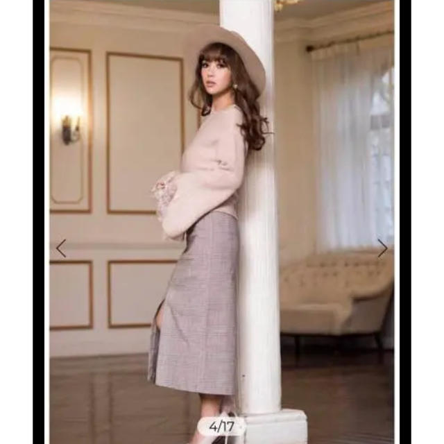 eimy istoire(エイミーイストワール)のeimy istore フロントスリットチェックペンシルスカート レディースのスカート(ロングスカート)の商品写真