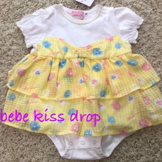 ベベ(BeBe)のべべ kiss drop 女の子ロンパース サイズ70(ロンパース)