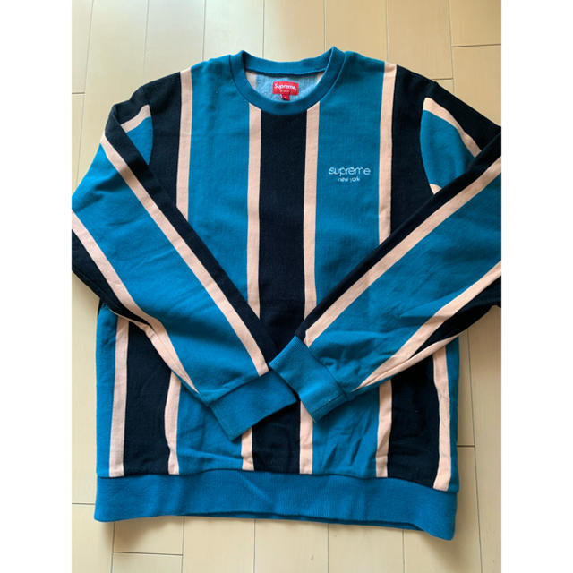 Supreme Vertical Striped Pique Crewneck