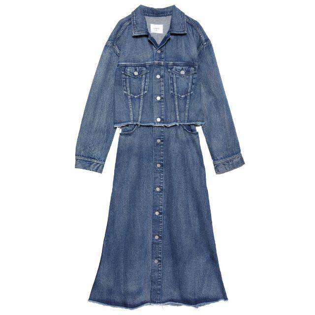 Ameri VINTAGE(アメリヴィンテージ)の4WAY DENIM DRESS COAT Sサイズ レディースのワンピース(ロングワンピース/マキシワンピース)の商品写真