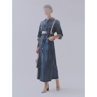 アメリヴィンテージ(Ameri VINTAGE)の4WAY DENIM DRESS COAT Sサイズ(ロングワンピース/マキシワンピース)