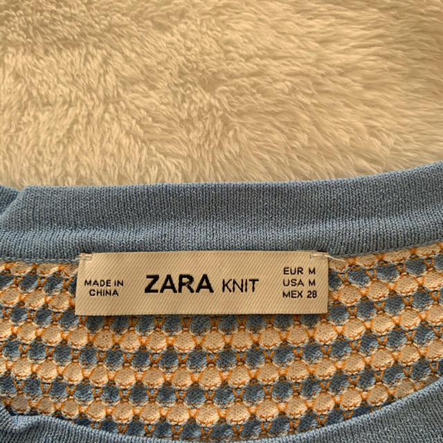 ZARA(ザラ)のZARA サマーニット ブルー レディースのトップス(ニット/セーター)の商品写真