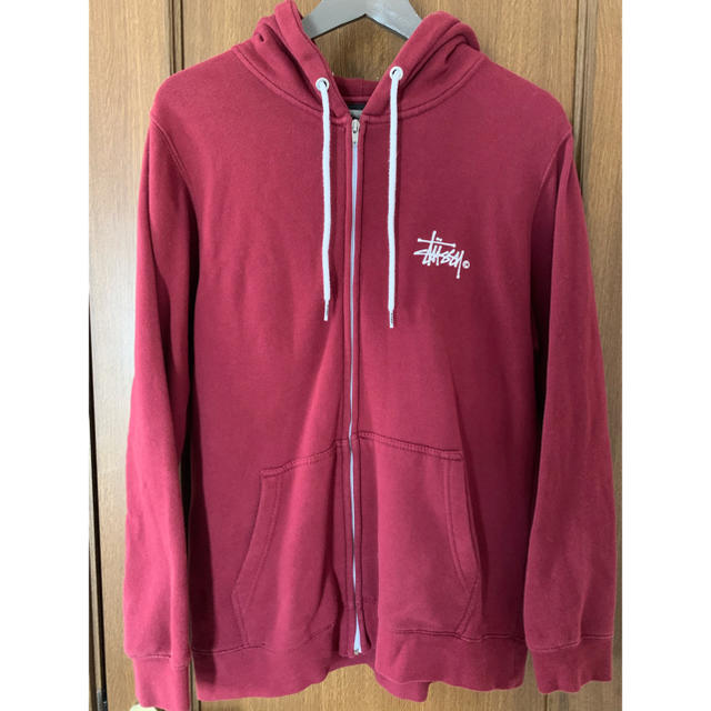 STUSSY ジップ パーカー ボルドー