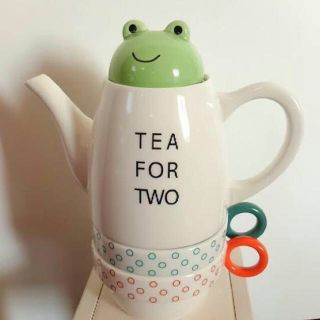 Animal tea for two 動物ティーポットカップ セット カエル(食器)