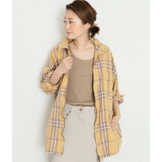 ドゥーズィエムクラス(DEUXIEME CLASSE)のドゥーズィエムクラス チェック ZIP シャツ イエロー (シャツ/ブラウス(長袖/七分))