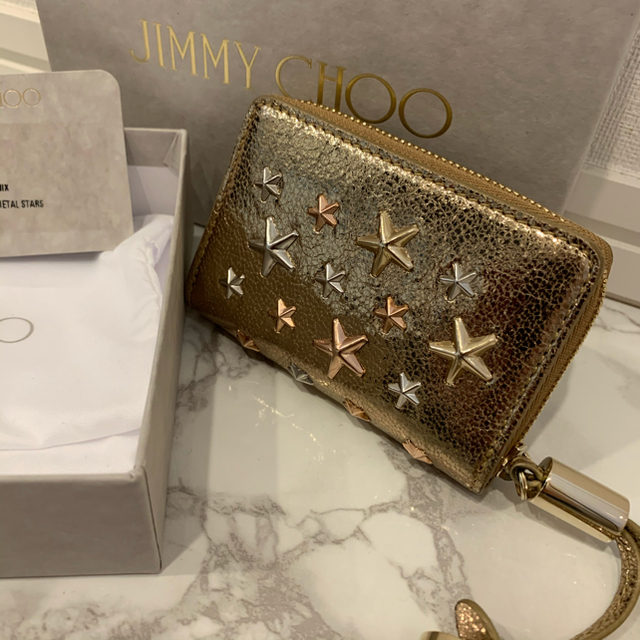 JIMMY CHOO - 値下げ 新品 ジミーチュウ コインケース ゴールド×ミックスの通販 by R☆avy's SHOP｜ジミーチュウならラクマ