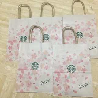 スターバックスコーヒー(Starbucks Coffee)のスターバックス 桜2020手提げ袋５枚 紙袋(ショップ袋)