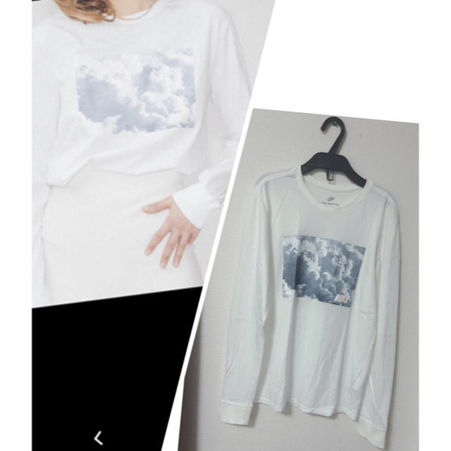 SNIDEL(スナイデル)のスナイデル　ナイキ　コラボロングTシャツ　完売品 レディースのトップス(Tシャツ(長袖/七分))の商品写真